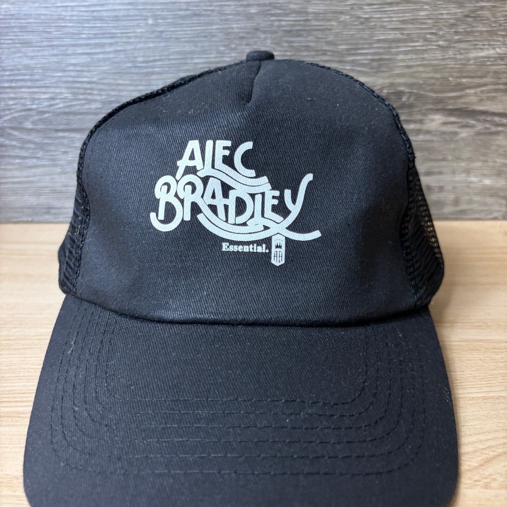 Alex Bradley Hat Cap Snap Back Black Trucker Adjustable - Picture 2 of 10